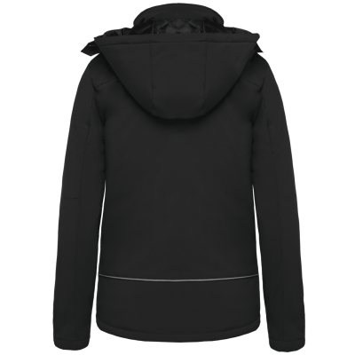 Ladies’ hooded softshell lined parka